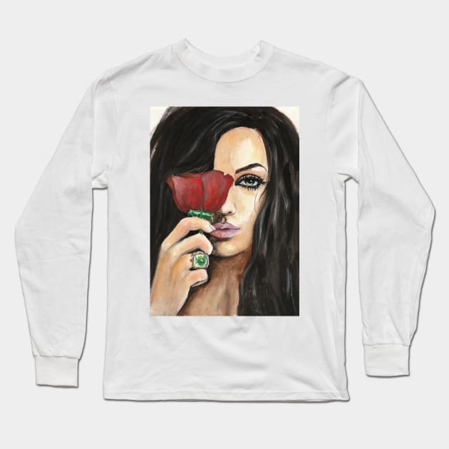 Mila Kunis Long Sleeve T-Shirt by Svetlana Pelin